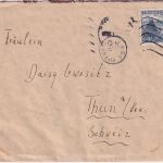 Tschechoslowakei - 2,50 K. Burg Brief id. SCHWEIZ Prag - Thun 1938 Devisenzensur