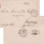 Schweiz/Baden - 10 Rp. Tübli Ganzsache/Brief Grenzverkehr Basel - Freiburg 1870