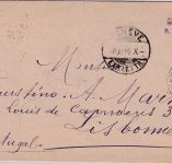 Schweiz - 25 Rp. Tübli Ganzsache/Brief n. PORTUGAL Genf - Lissabon 1892
