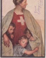 Schweiz - 5 Rp. Bundesfeier Ganzsache Baden - Biel 1917 Weiterleitung