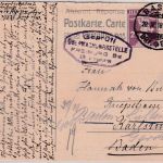 Schweiz - 7 1/2 Rp. Tellknabe Ganzsache+Zusatz Basel - Karlsruhe 1918 Zensur
