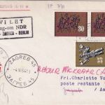 Jugoslawien - Interflug Erstflug Etappe Belgrad - Zagreb 4.4.64 - selten !