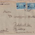 Jugoslawien/Slowenien - 2x1 Din/25 Pa. Wohlfahrt Brief Laibach Rohrbach 3.11.22