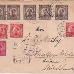 Jugoslawien - 75 Pa. Kronprinz u.a. Einschreibebrief Zagreb - Heidelberg 1922