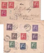 Jugoslawien - 75 Pa. Kronprinz u.a. Einschreibebrief Zagreb - Heidelberg 1922