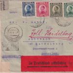 Jugoslawien - 75Pa. Kronprinz u.a. Einschreibebrief Jesenice 1921 Devisenzensur