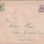 Montenegro - 7 Nkr. Fürst Nikolaus Ganzsache+Zusatz/Brief Petnijca 1893