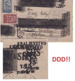 Jugoslawien/Kroatien - 15 Pa. Behelfsganzsache/Eil-Einschreibekarte 1920 DDD!!!