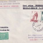 Jugoslawien - Interflug Erstflug Belgrad - Berlin 3.4.60 Luftpostdrucksache
