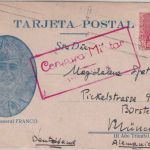 Spanien - 30 C. Isabella Propagandakarte "Franco" San Sebastian 1938 Zensur
