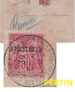 Frankreich/Levante - 50 C./2 Pia. Allegorie Perin "BIO" Einschreibebrief 1902