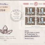 Schweiz - 50 J. Bundesfeier Blockausgabe Schmuck-FDC/R-Brief SST Bern 1.6.1960