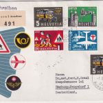 Schweiz - Jahresereignisse 1956 Schmuck-FDC/Einchreibebrief ESST Bern 1.3.56
