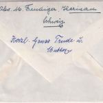 Schweiz - Juventute 1955 (Insekten) Brief/FDC Herisau - Stuttgart 1.12.55