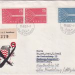 Schweiz - Europa 1957 Schmuck-FDC (franz.)/Einschreibebrief ESST Berne