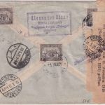 Bulgarien - 3x50 St. Zar Boris u.a. Einschreibebrief Varna 1921 Zensur/Zoll