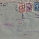 Bulgarien - 1 L. Zar Boris u.a. Einschreibebrief Sofia - Rohrbach 1921 Zensur