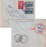 Bulgarien - 6/11 L. Zar Boris/Überdruck u.a. Einschreibebrief Fehlleitung London