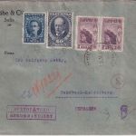 Bulgarien - 50 St. Bourchier u.a. Einschreibebrief Sofia - Rohrbach 1922 Zensur
