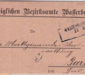 Bayern - Wasserburg a. Inn 1 22. MAI. Aushilfs-Ra2 (1895) Dienstbrief n. Gars