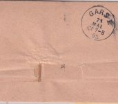 Bayern - Wasserburg a. Inn 1 22. MAI. Aushilfs-Ra2 (1895) Dienstbrief n. Gars