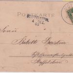 Bayern - Staffelstein 4. DEZ. 00 Aushilfs-L3 Ankunftsstempel Karte v. Volkach