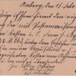 Bayern - Amberg 15. FEB. Aushilfs-L2 5 Pfg. Ganzsache n. Parsberg 1883