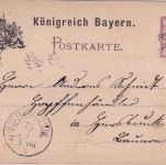 Bayern - Fischen 25. SEP. Aushilfs-L2 5 Pfg. Ganzsache n. Hersbruck 1886