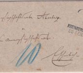 Bayern - Abenberg 26 FEB. Aushilfs-L2 Dienstbrief n. Eschenbach 1896 Nachporto