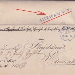 Bayern - AICHACH 27.10. viol. Aushilfs-L1 Ank.stpl. Dienstbrief v. München 1871