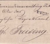Bayern - MOOSBURG 5.1. Aushilfs-L1 Dienstbrief Inkofen - Freising 1869