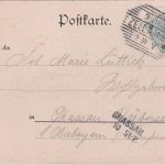 Bayern - Grassau 10. SEP. Aushilfs-L2 Ankunftsstpl. a. Karte aus Österreich 1900