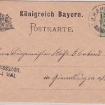 Bayern - Mussbach 14. MAI Aushilfs-L2 5 Pfg. Ganzsache n. Gimmeldingen 1895