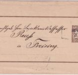 Bayern - Siegelsdorf 26. JAN. Aushilfs-L2 3 Pfg. Ganzsache/Streifband 1898