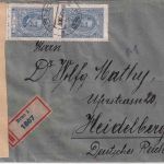Tschechoslowakei - 2x125 H. Masaryk Einschreibebrief Brno 1920 Zensur