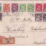 Tschechoslowakei - 3x100 H. Republik u.a. Einschreibebrief Praha 1922 Zensur
