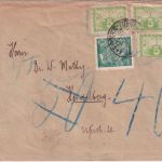 Tschechoslowakei - 100+3x5 H. Allegorie/Eilmarke Brief Teplitz 1920 Nachporto