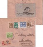 Tschechoslowakei - 200 H. Hradschin u.a. Einschreibebrief Brno 1921 Zensur