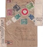 Tschechoslowakei - 120 H. Hradschin geschn. u.a. Einschreibebrief Horice 1920
