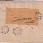 Tschechoslowakei -9x50 H. Republik Einschreibebrief K. Vinohrady 1922