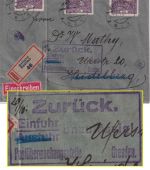 Tschechoslowakei - 3x25 H. Hradschin geschn./gez. Einschreibebrief Svitavy 1919