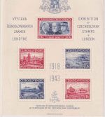 Tschechoslowakei - CZ Stamp Exhib. London 1943 private Blockausgabe postfrisch