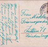 Tschechoslowakei - Marienbad Etablissement Bellevue farb. AK gelaufen 1929