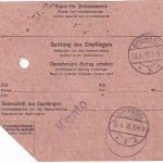 LP Belgien - 10C./10 Pfg. Germania Nachnahmepostanweisung Silly/Bassily 16.4.18