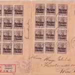 LP Belgien - 32x3 C./3 Pfg. Germania Einschreibebrief n. ÖSTERREICH Vervier 1915