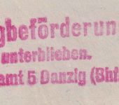 Danzig - 30 Pfg. Wappen/Randstück Luftpostbrief Danzig 5 1932 Hinweisstempel !