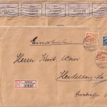 Danzig - 50+2x15 Pfg. Flugpostausgabe Einschreibebrief Stutthof Heidelberg 1937