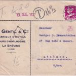 Schweiz - 20 Rp. Abrüstung Brief n. GRIECHENLAND La Brevine 1932 - Nachporto !