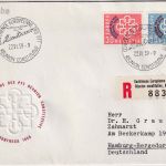 Schweiz - 30+50 Rp. Konferenz PTT Schmuck-FDC ESST Montreux 22.6.59
