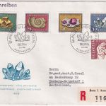 Schweiz - Pro Patria 1958 Mineralien/Versteinerungen Schmuck-FDC ESST Bern